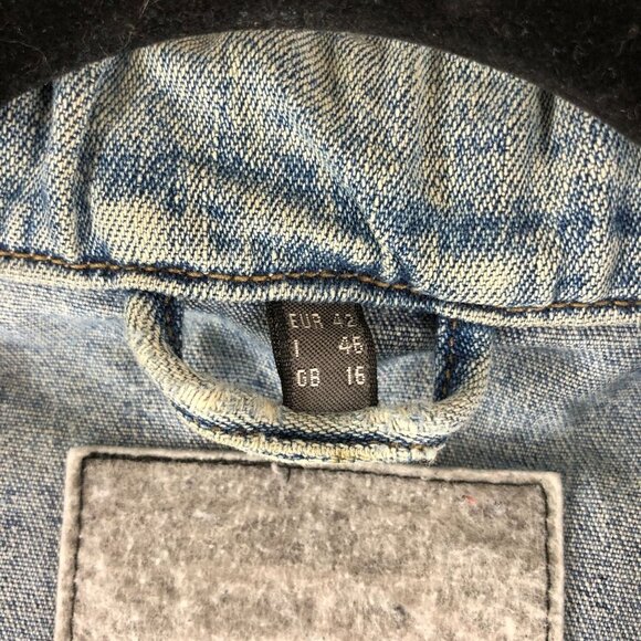 Street One Womens Denim Jacket Vintage Retro Trucker Distressed Stretch M - Picture 4 of 6
